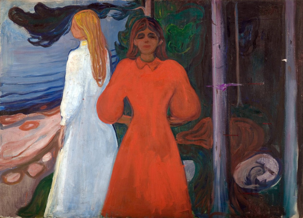 röd och vit av Edvard Munch