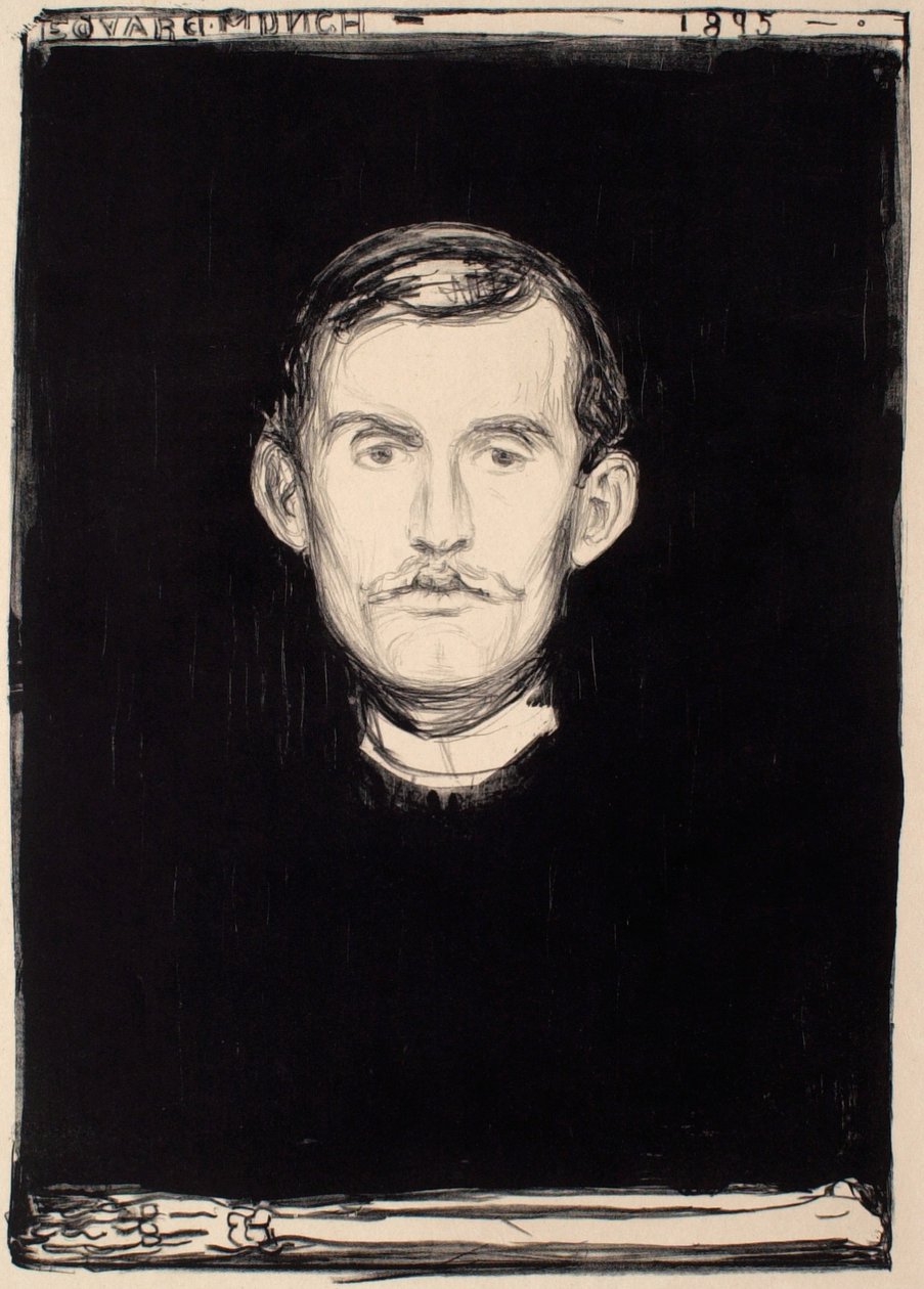 Självporträtt av Edvard Munch