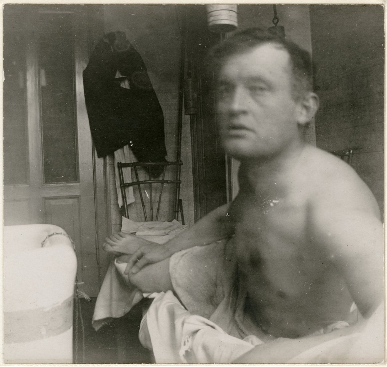 Självporträtt "à la Marat av Edvard Munch