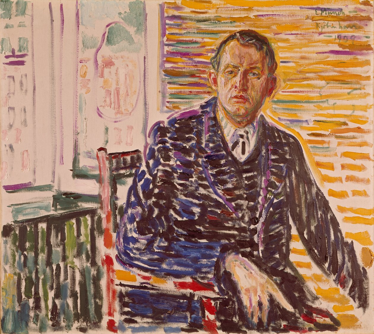 Självporträtt av Edvard Munch