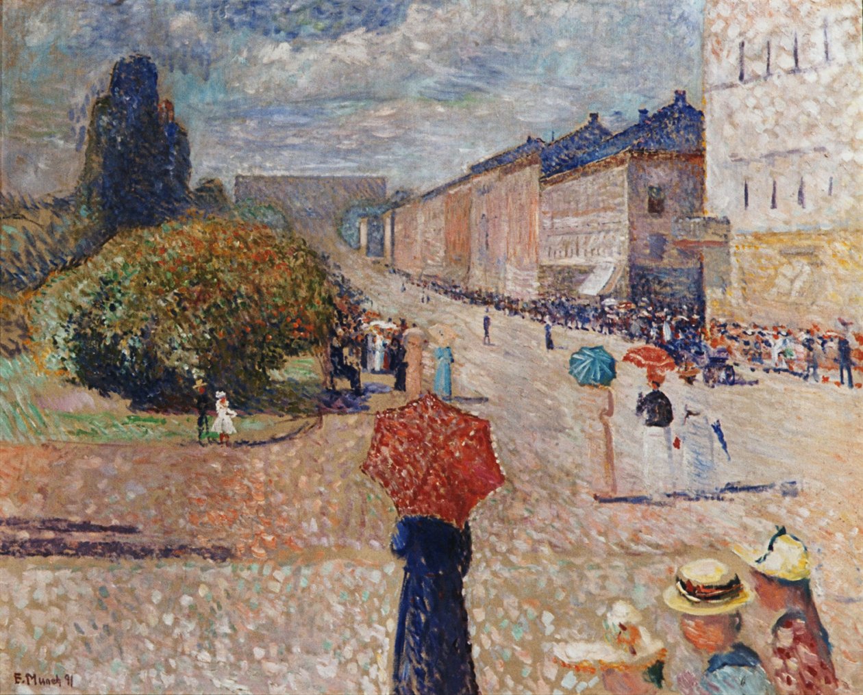 Vår i dag på Karl Johansgatan av Edvard Munch