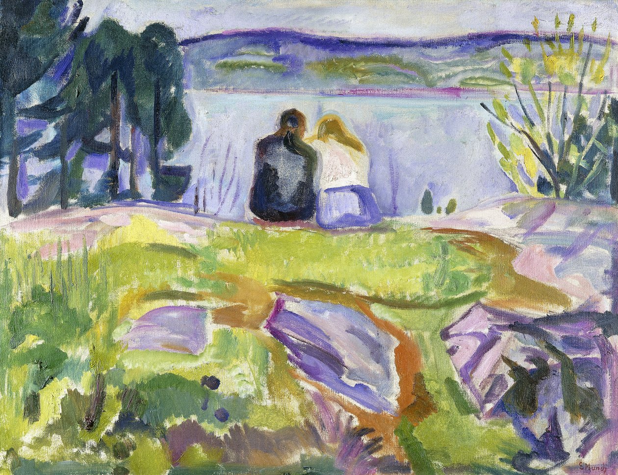 Springtime (älskare vid stranden) av Edvard Munch