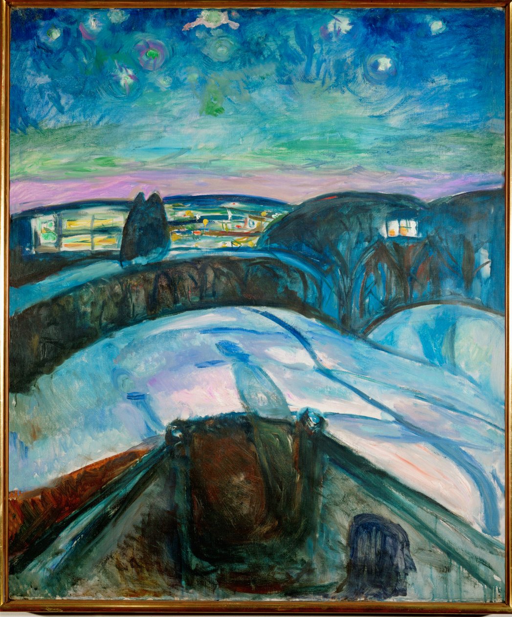 Starry Night (olja på duk) av Edvard Munch