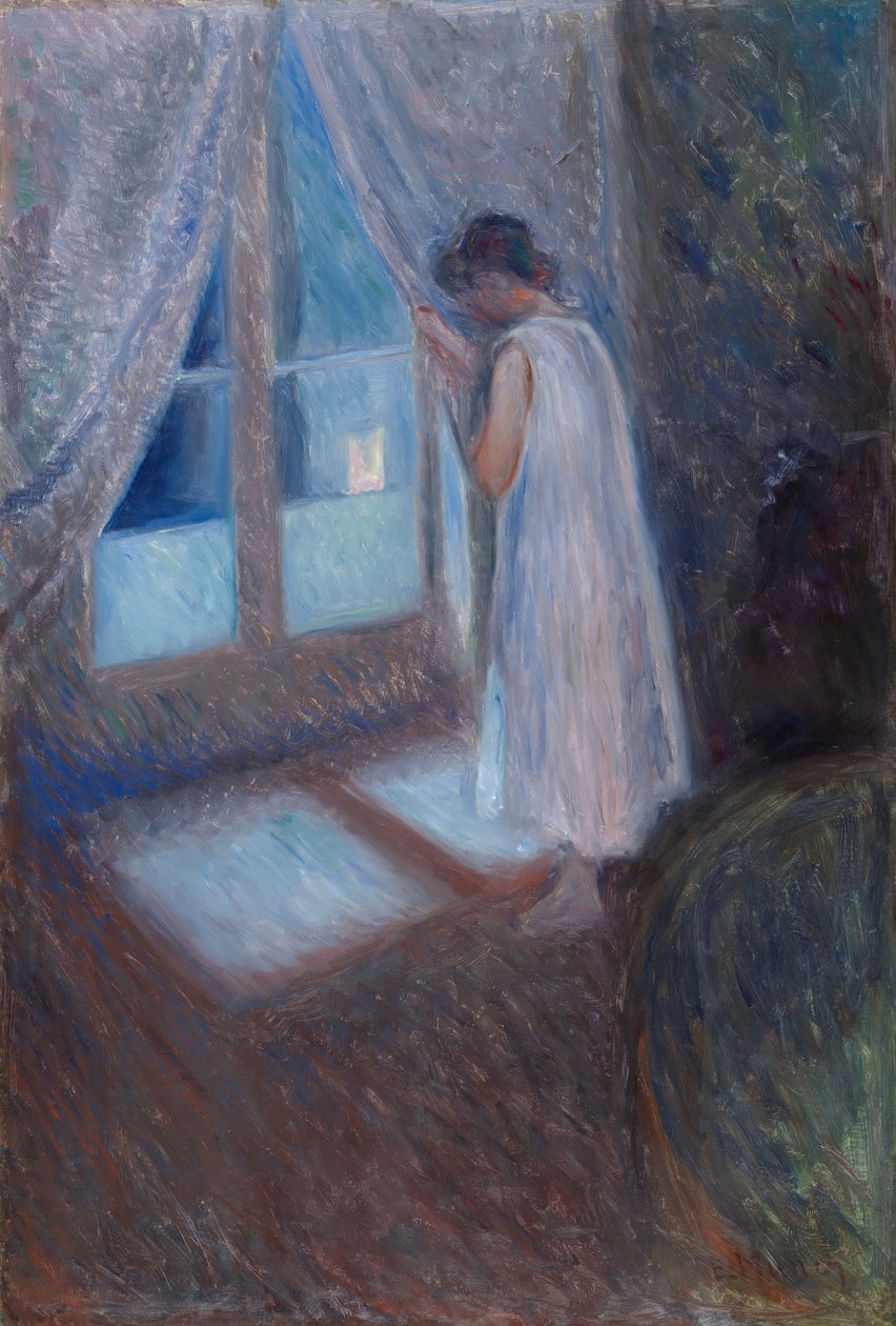 Flickan vid fönstret, 1893. av Edvard Munch