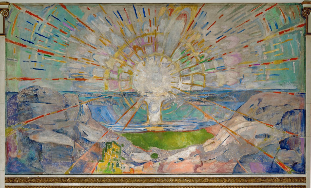 Solen (fresco) av Edvard Munch