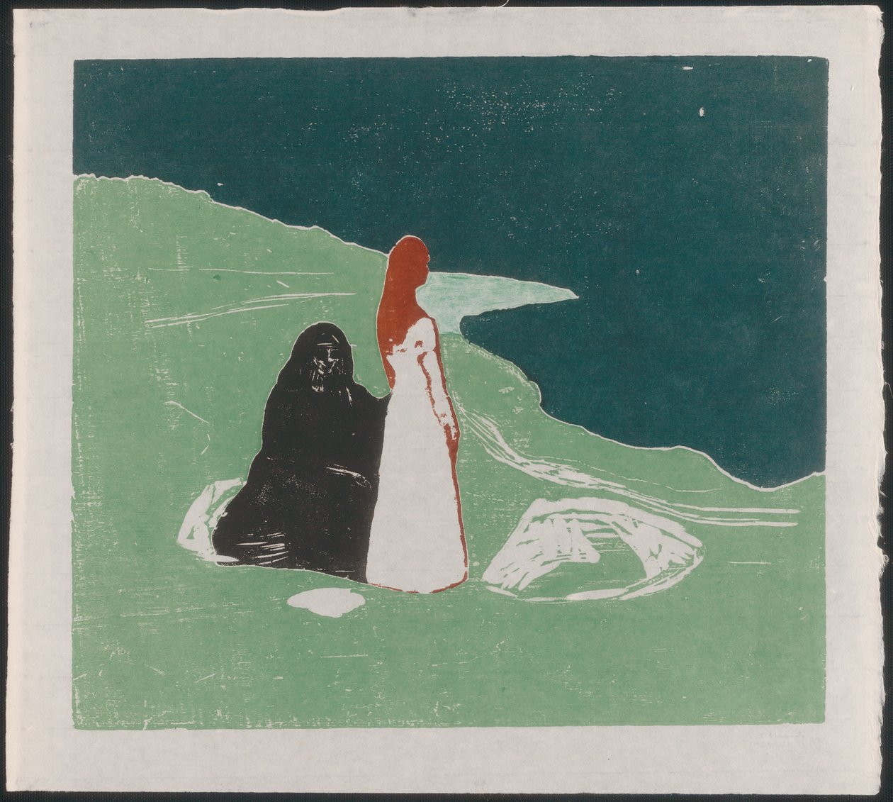Två kvinnor på stranden av Edvard Munch