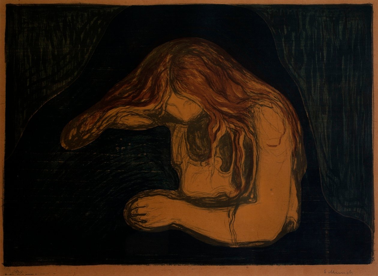Vampire (Vampire II) av Edvard Munch