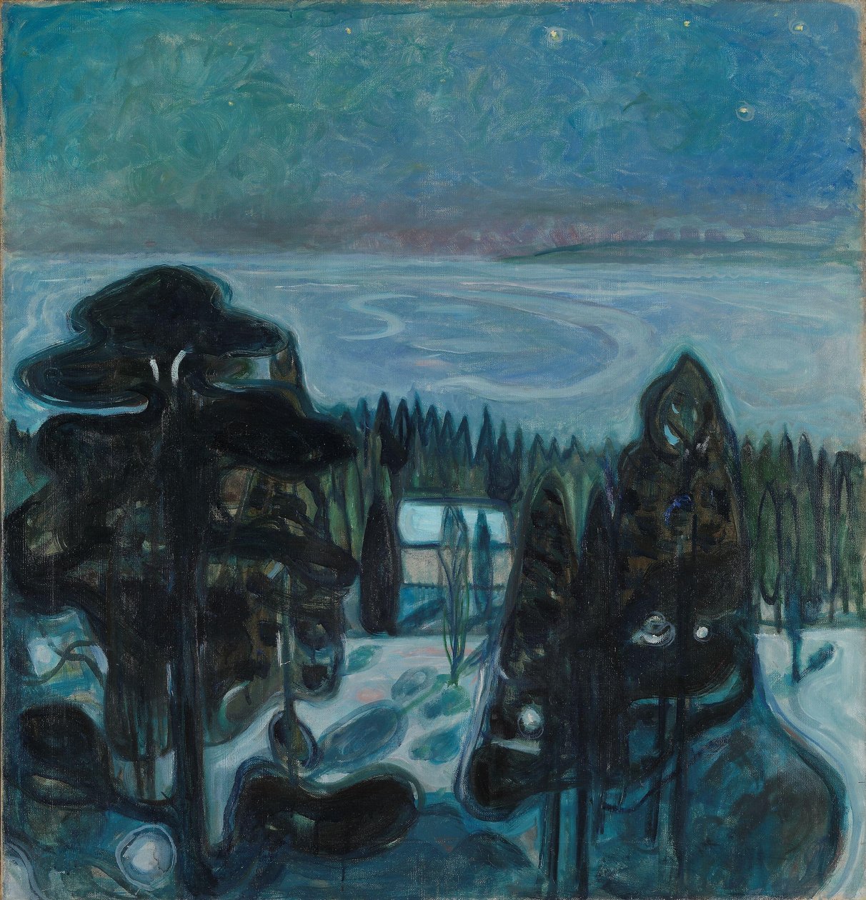 vit natt av Edvard Munch