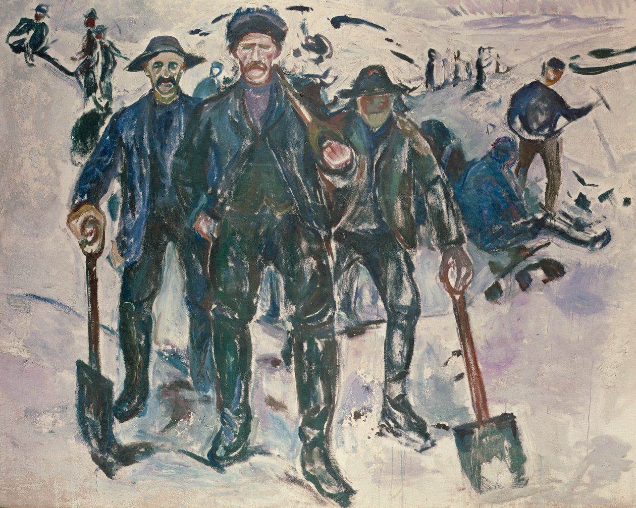 Wokers i snö av Edvard Munch