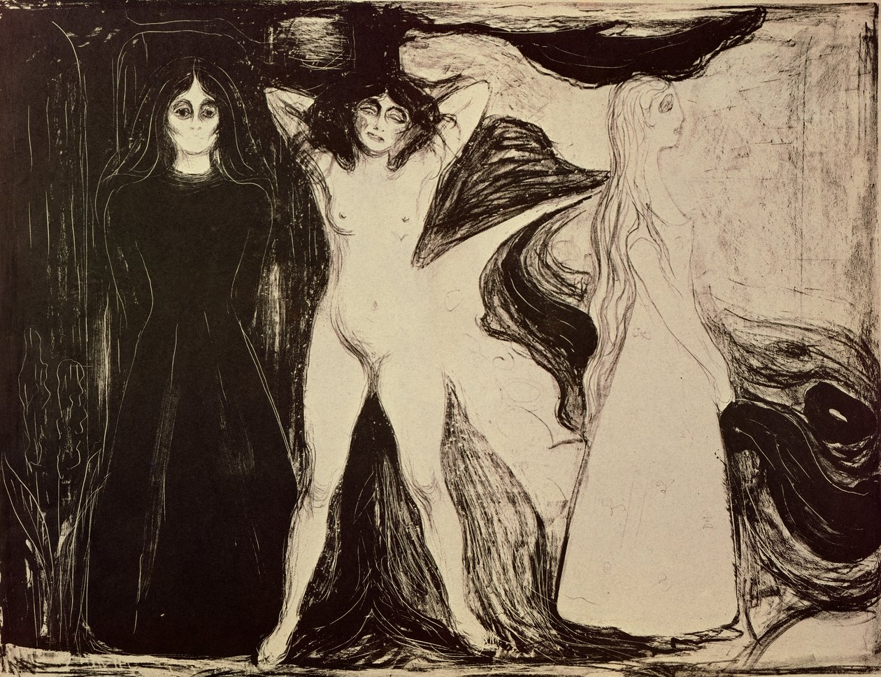 Kvinna i tre stadier av Edvard Munch