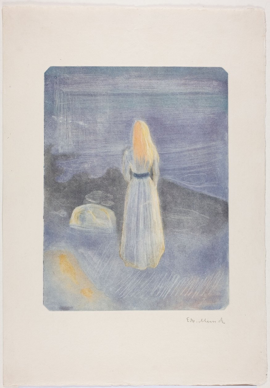 Ung kvinna på stranden av Edvard Munch