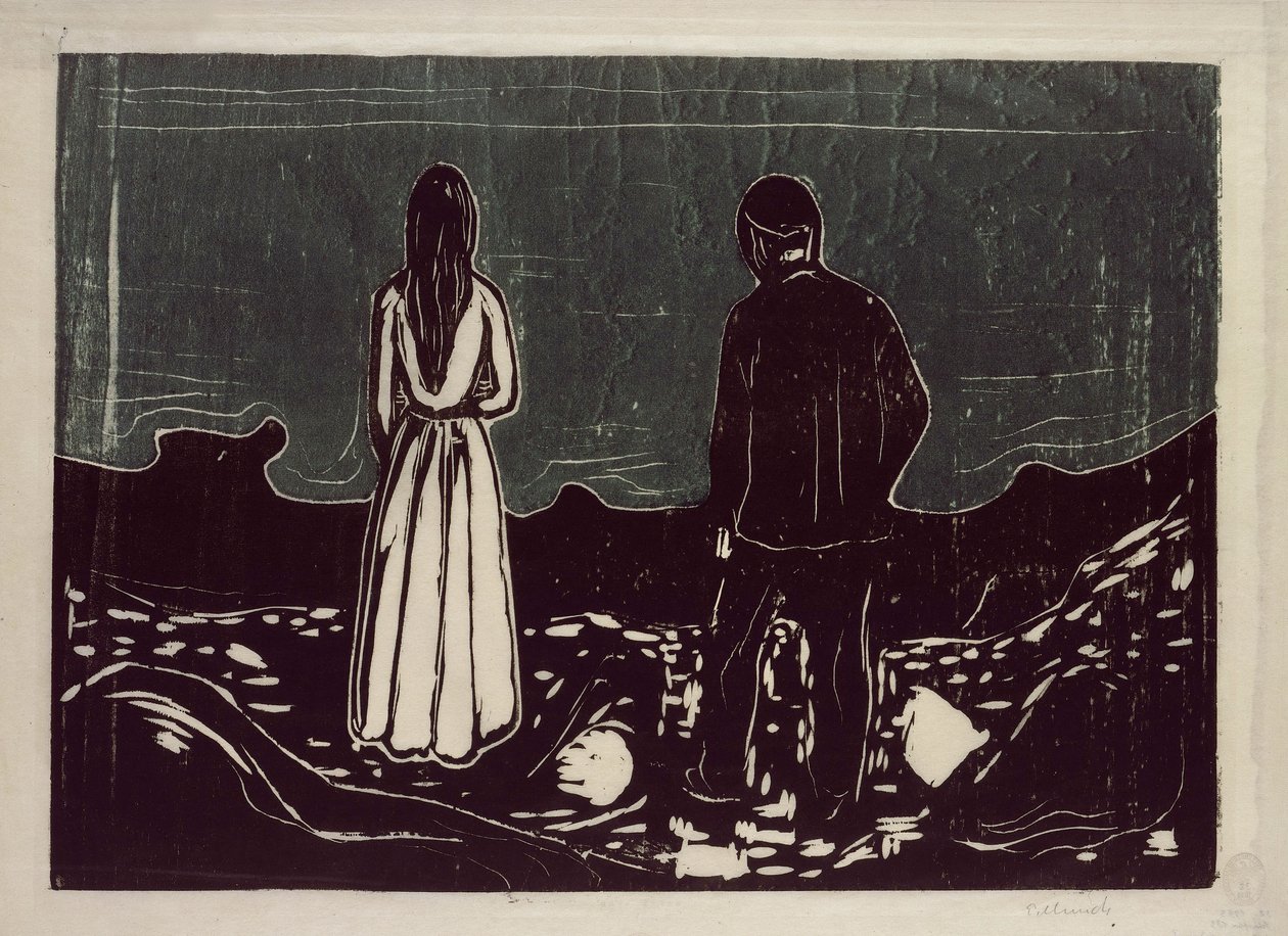 Två människor (De ensamma) av Edvard Munch