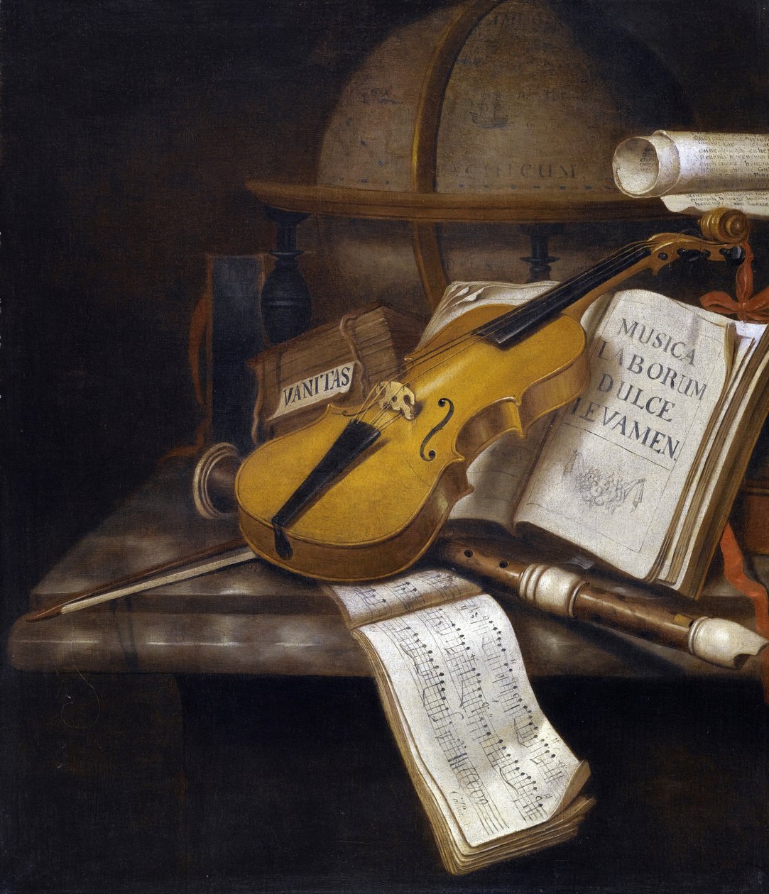 Vanitas stilleben - Peinture par Edwaert Collier (1642-1708), - Olja på duk, 71,6x60,6 - Privat samling av Edwaert Colyer or Collier