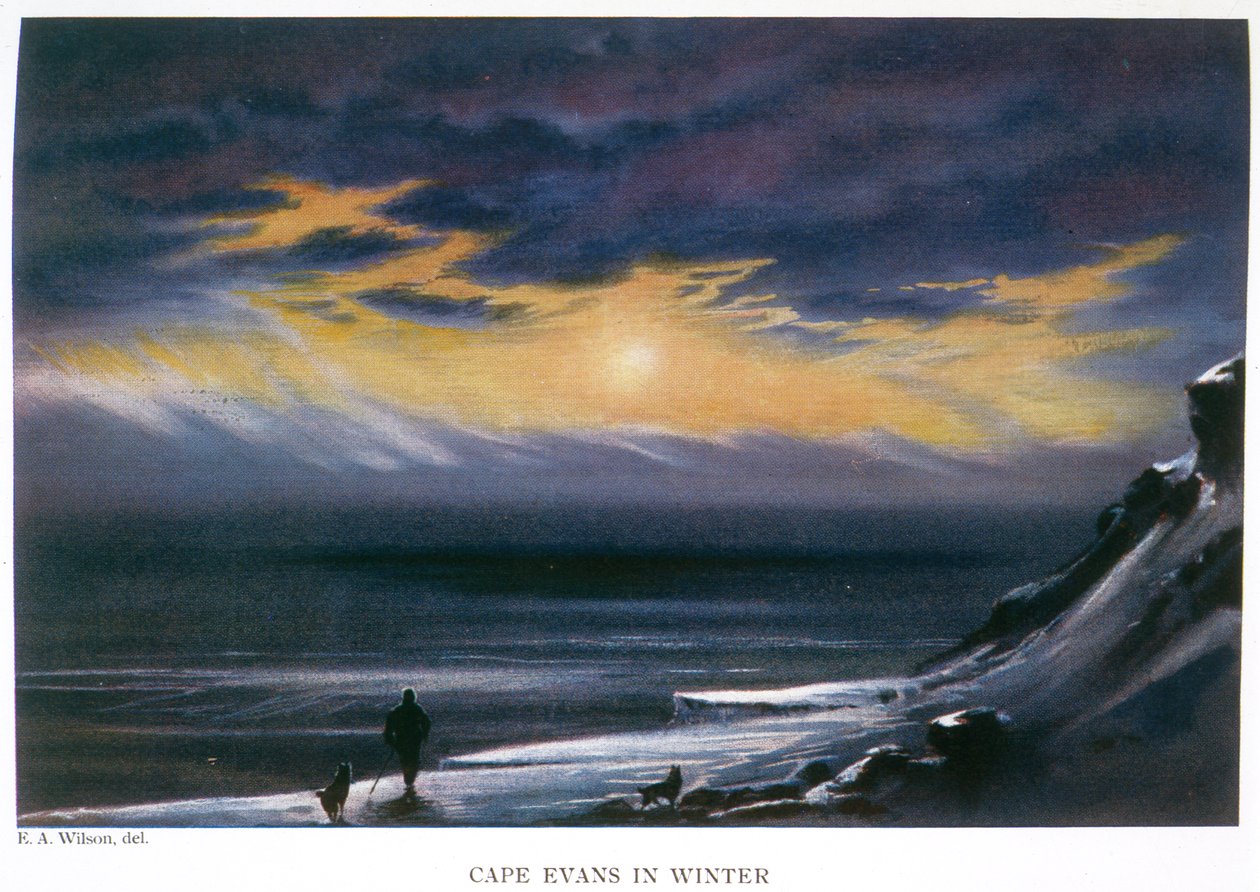 Cape Evans på vintern av Edward Adrian Wilson