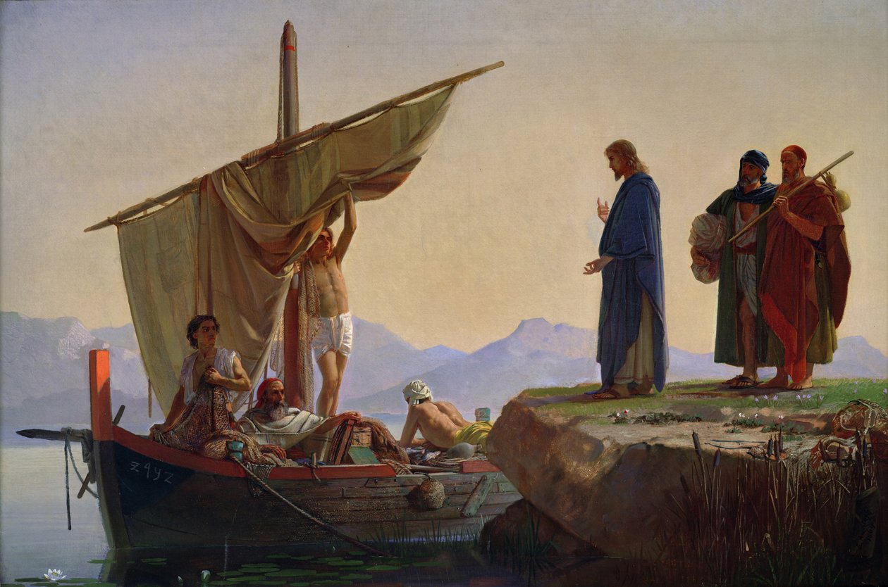 Kristus kallar apostlarna Jakob och Johannes, 1869 av Edward A. Armitage