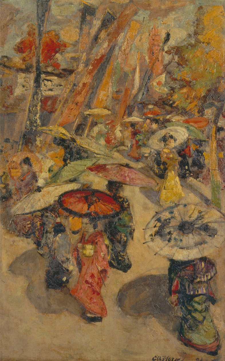 Street Scene, Tokyo av Edward Atkinson Hornel