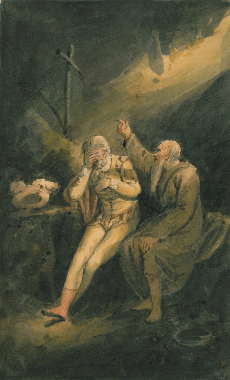 Scen ur "Som du vill", ca 1798-1819 av Edward Bird