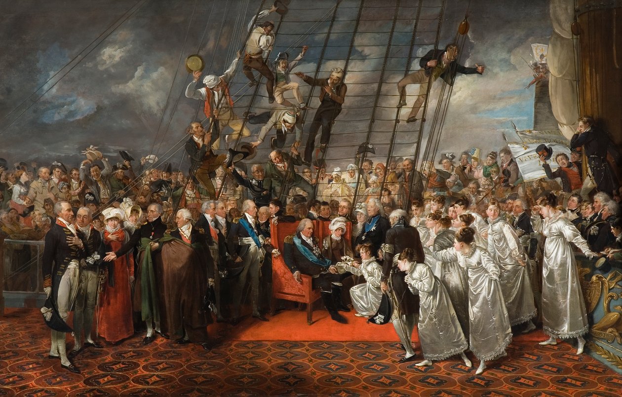 Ludvig XVIII:s ankomst till Calais, 1792-1819 av Edward Bird