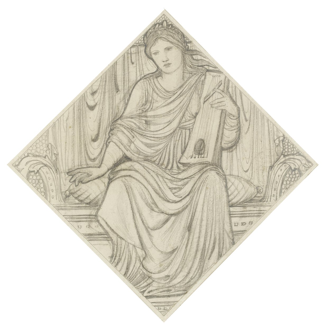 En kvinna med en lyra av Edward Burne Jones