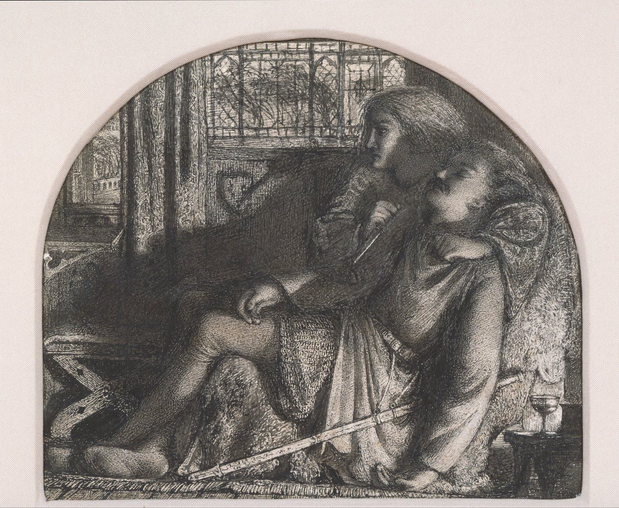Jag reste mig i den tysta natten; Jag gjorde min dolk skarp och ljus av Edward Burne Jones