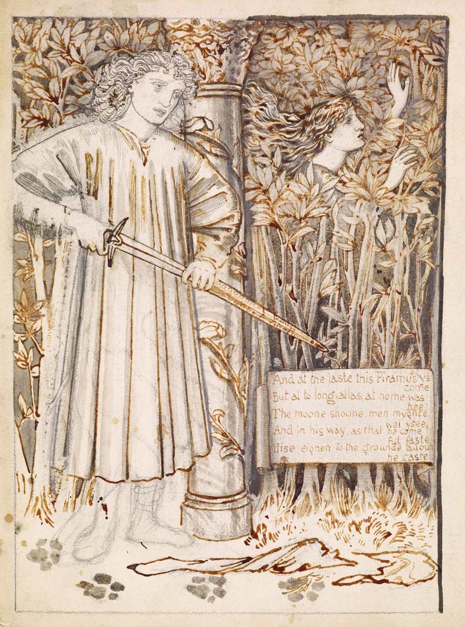 Pyramus och Thisbe av Edward Burne Jones