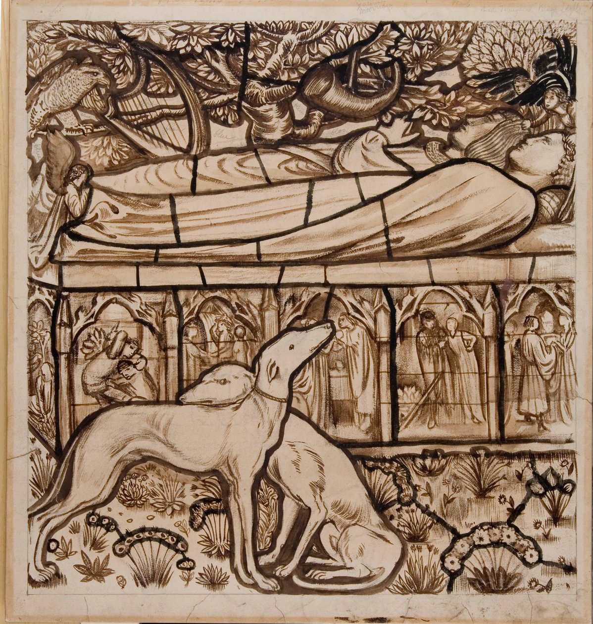 Tristrams och Iseults grav av Edward Burne Jones
