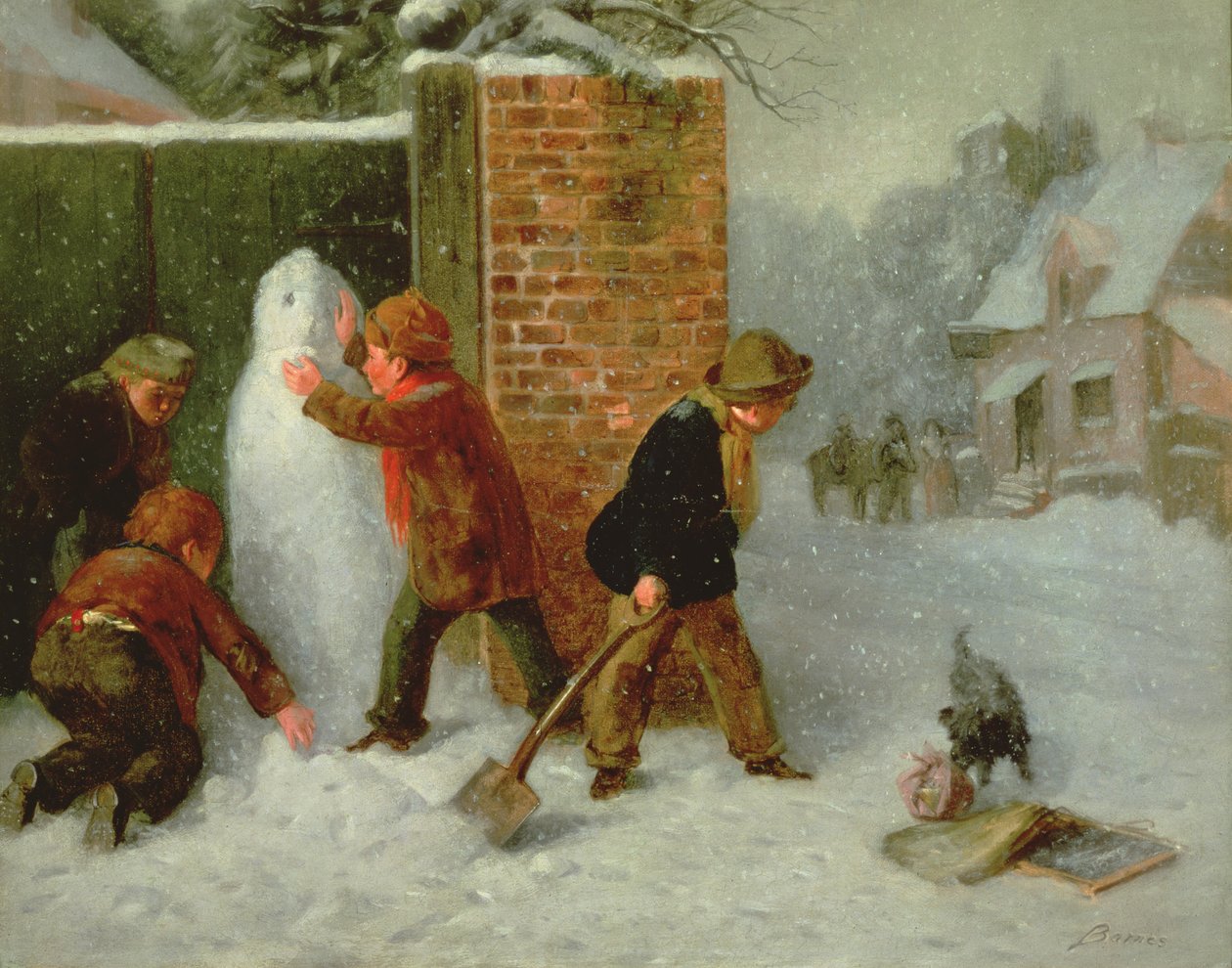 Snögubben (olja) av Edward Charles Barnes