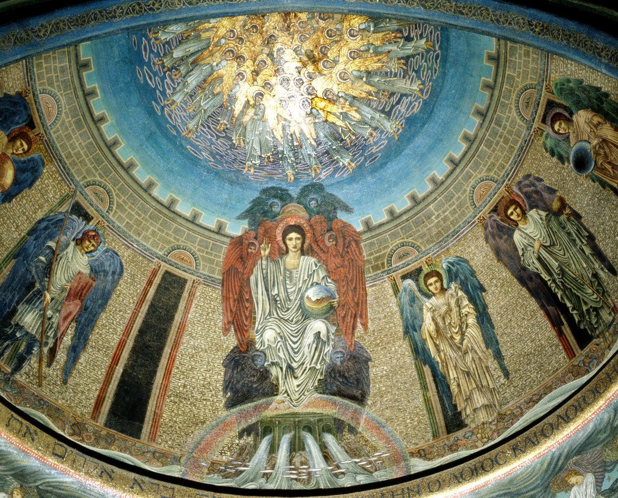 Kristus i ära, 1885 (mosaik) av Edward Burne Jones