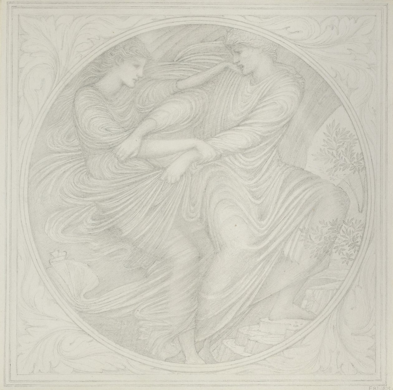 Orpheus ser tillbaka, 1872-75 (grafit på papper) av Edward Burne Jones