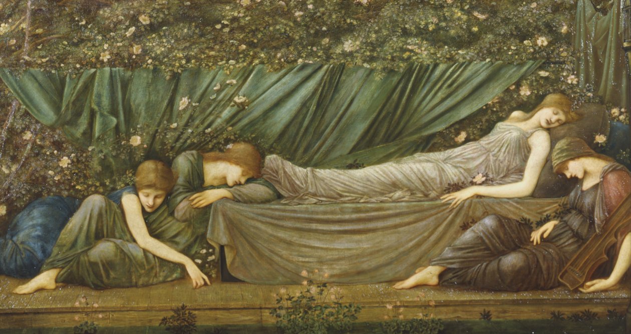 Törnrosa, illustration från "Legenden om Briar Rose", 1871-72 av Edward Burne Jones