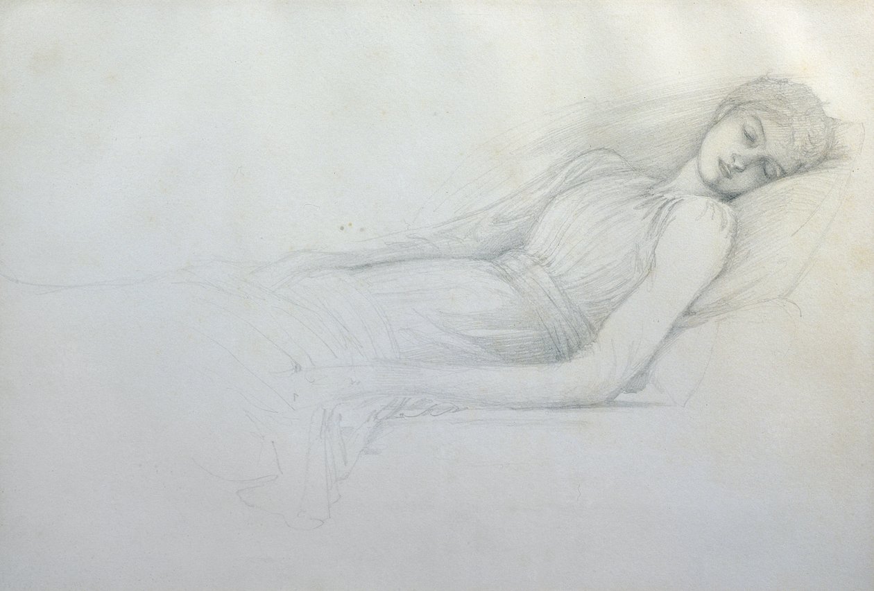Studie för "Törnrosa av Edward Burne Jones