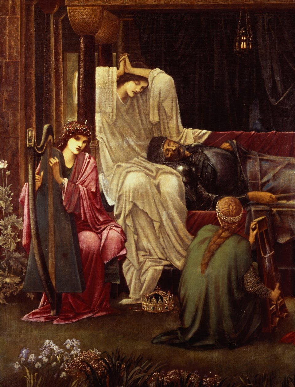 Arthurs sista sömn i Avalon (detalj), 1881-98 av Edward Burne Jones