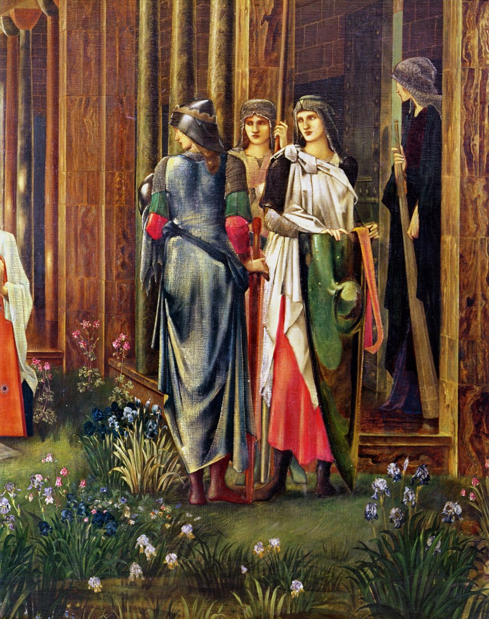 Kung Arthurs sömn i Avalon 1881-98 (detaljer) av Edward Burne Jones