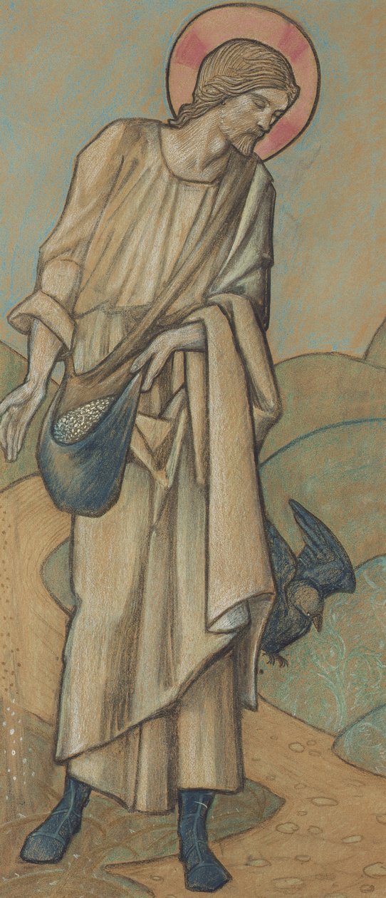Såningsmannen (färgade kritor på papper) (par till 356958) av Edward Burne Jones