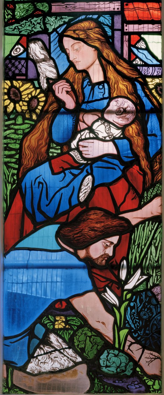 Adam och Eva efter syndafallet, 1857 av Edward Burne Jones