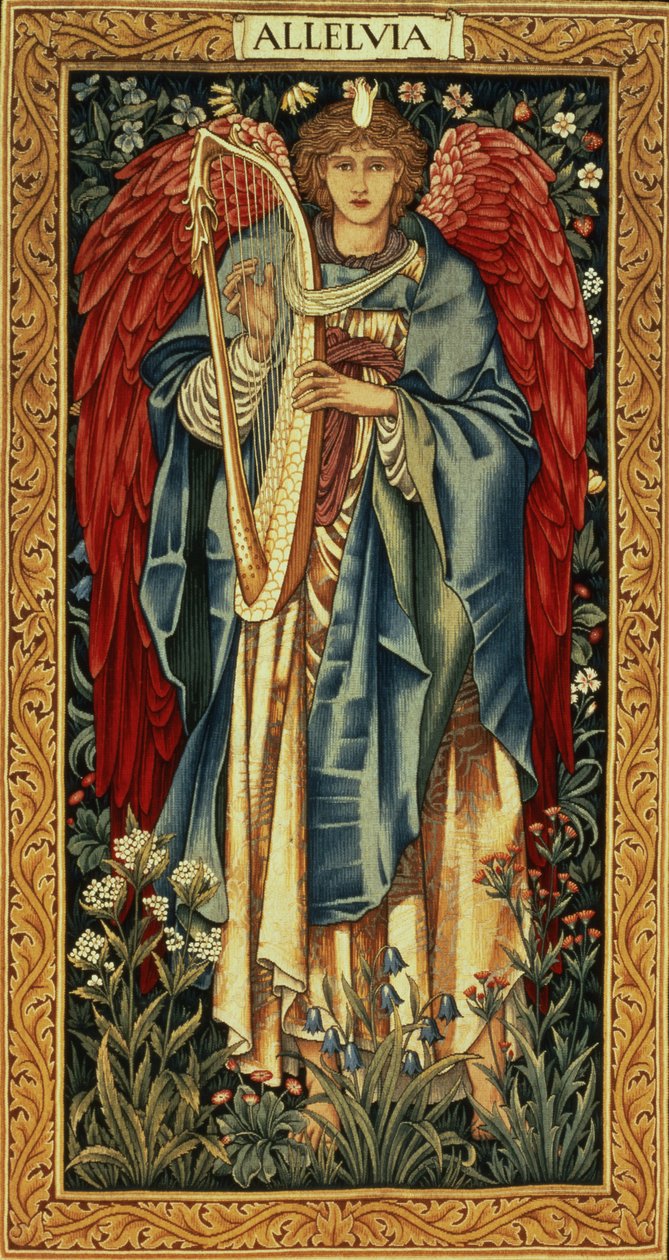 Alleluia, designad av Edward Burne-Jones och gjord av Morris and Company, c.1885 (gobeläng) av Edward Burne Jones