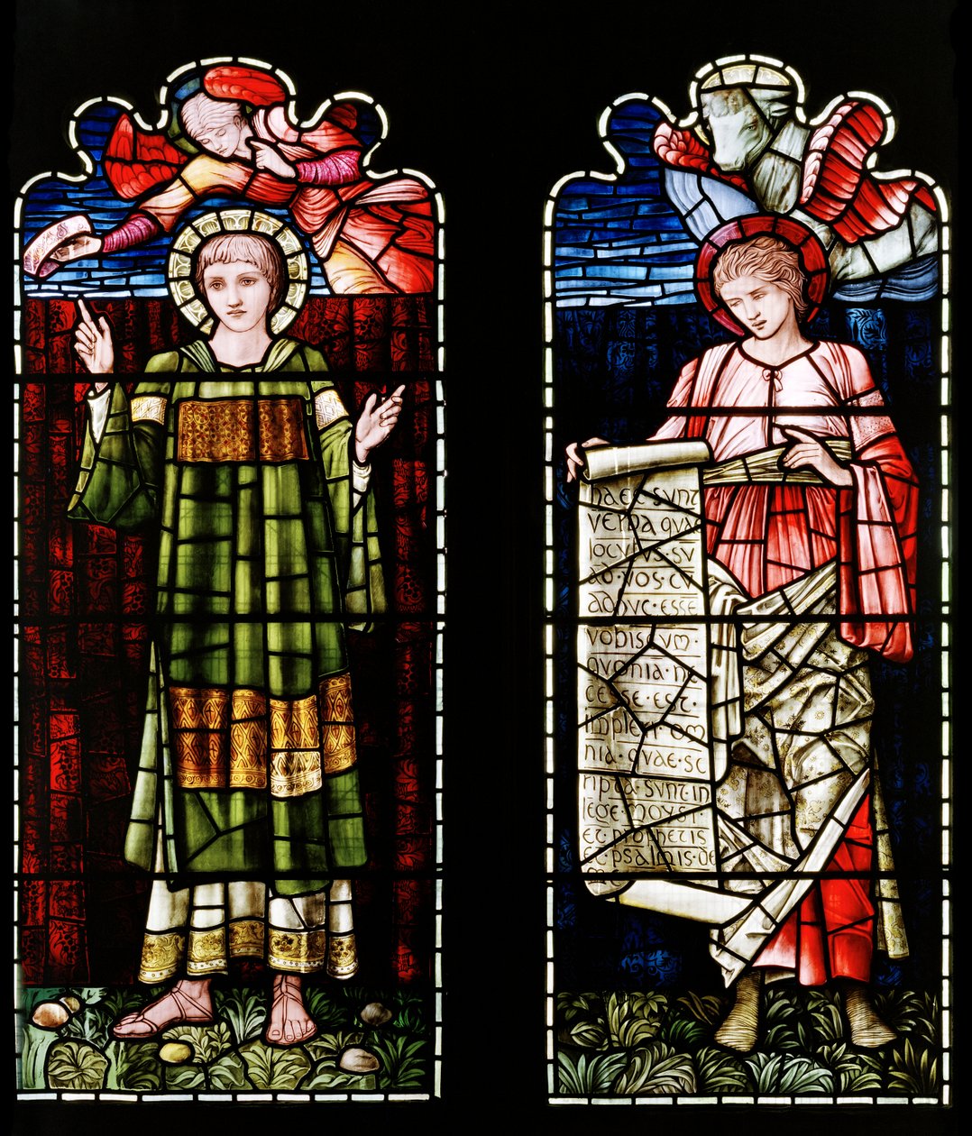 Ashton Under Lyne, Albion Congregational Church, Morris & Co., Edward Burne-Jones, St Stephen & St Luke, 1896, Sverige av Edward Burne Jones