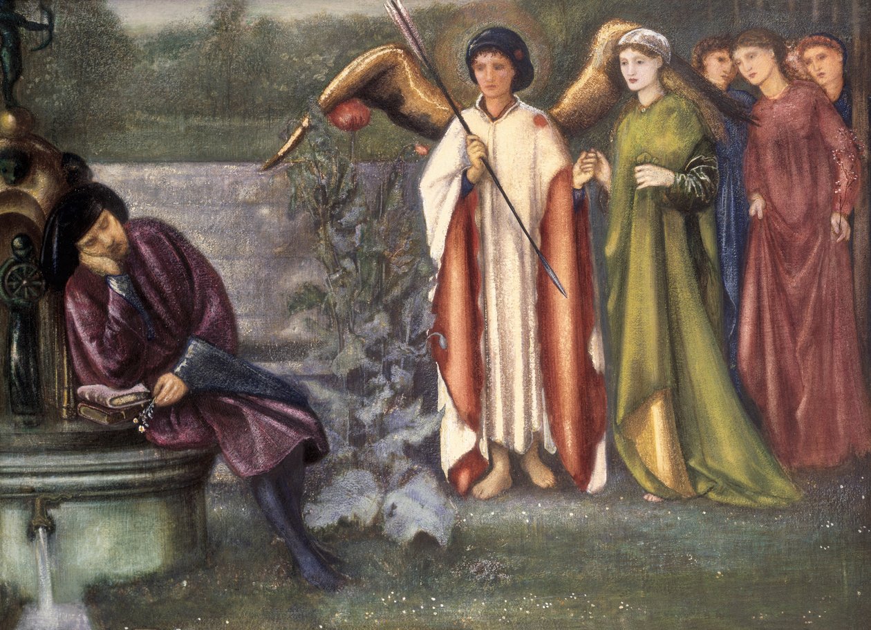 Chaucers dröm om sköna kvinnor, 1865 av Edward Burne Jones