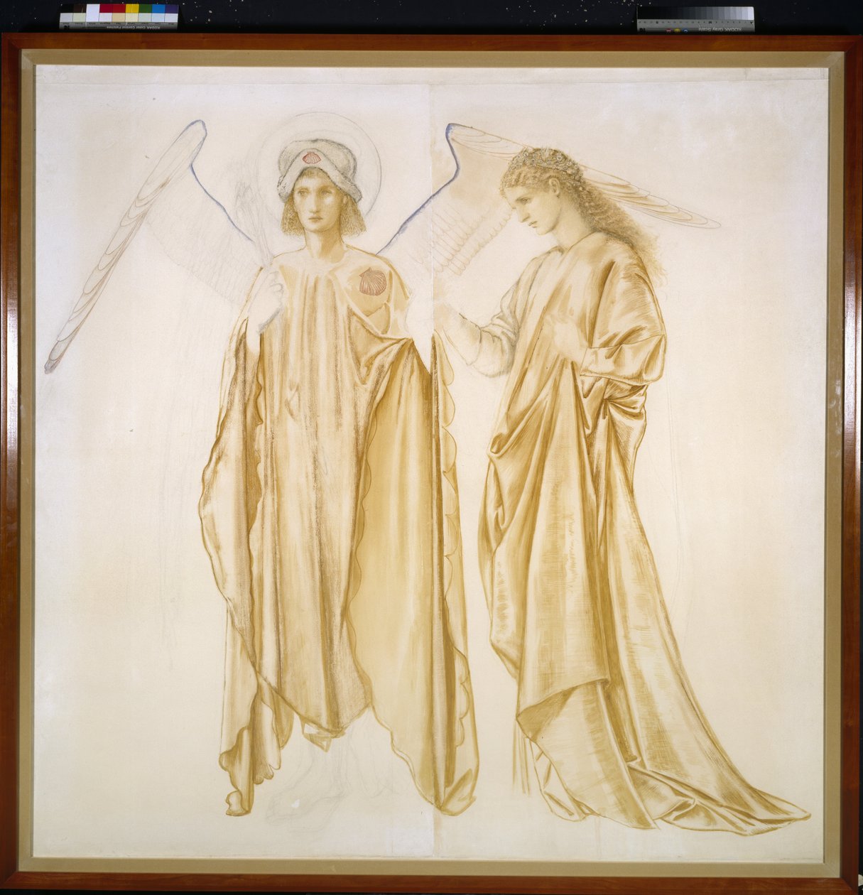 Älskar att ta tillbaka Alcestis från graven, 1863 (akvarell, kroppsfärg, svarta och färgade kritor på papper) av Edward Burne Jones