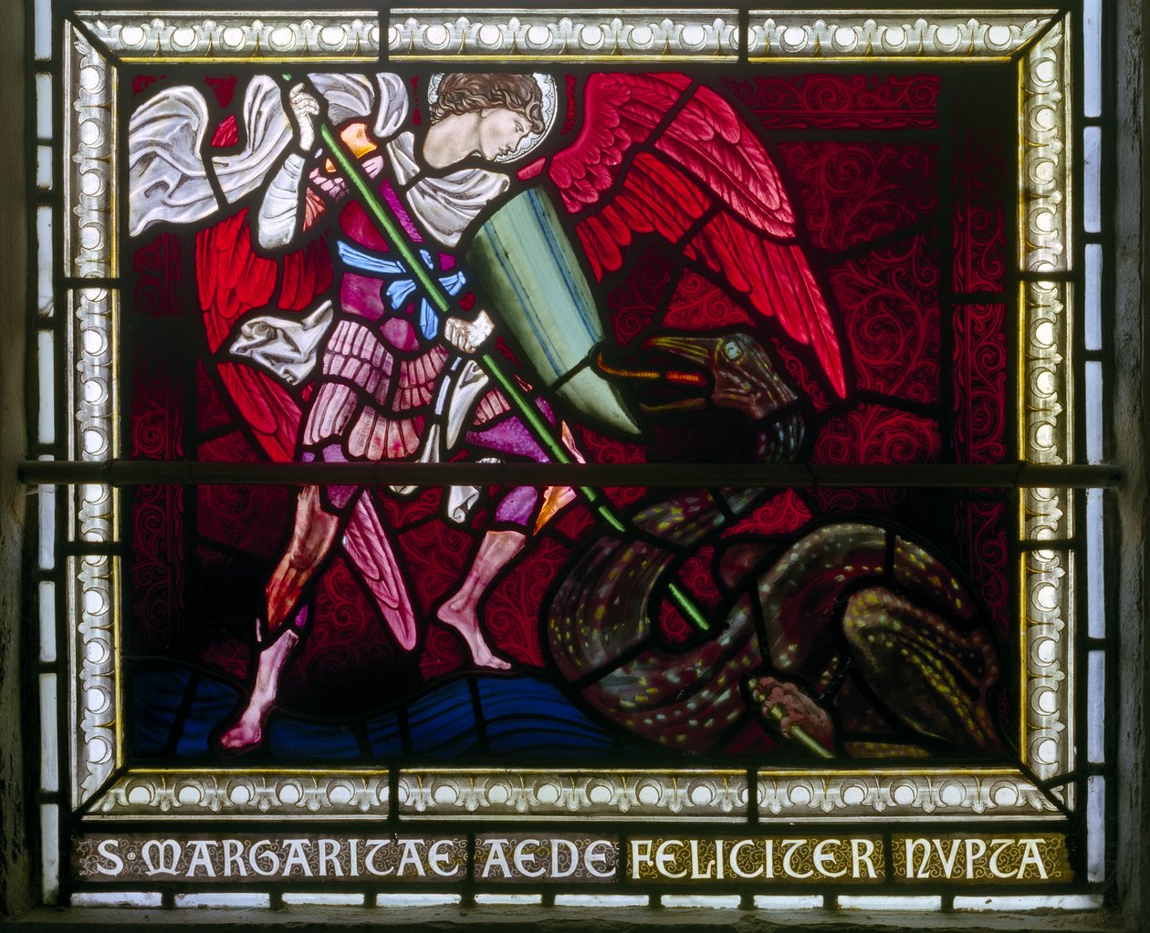 Rottingdean, St Margaret, Morris & Co., Edward Burne-Jones, St Michael Slaying The Dragon, 1893 av Edward Burne Jones