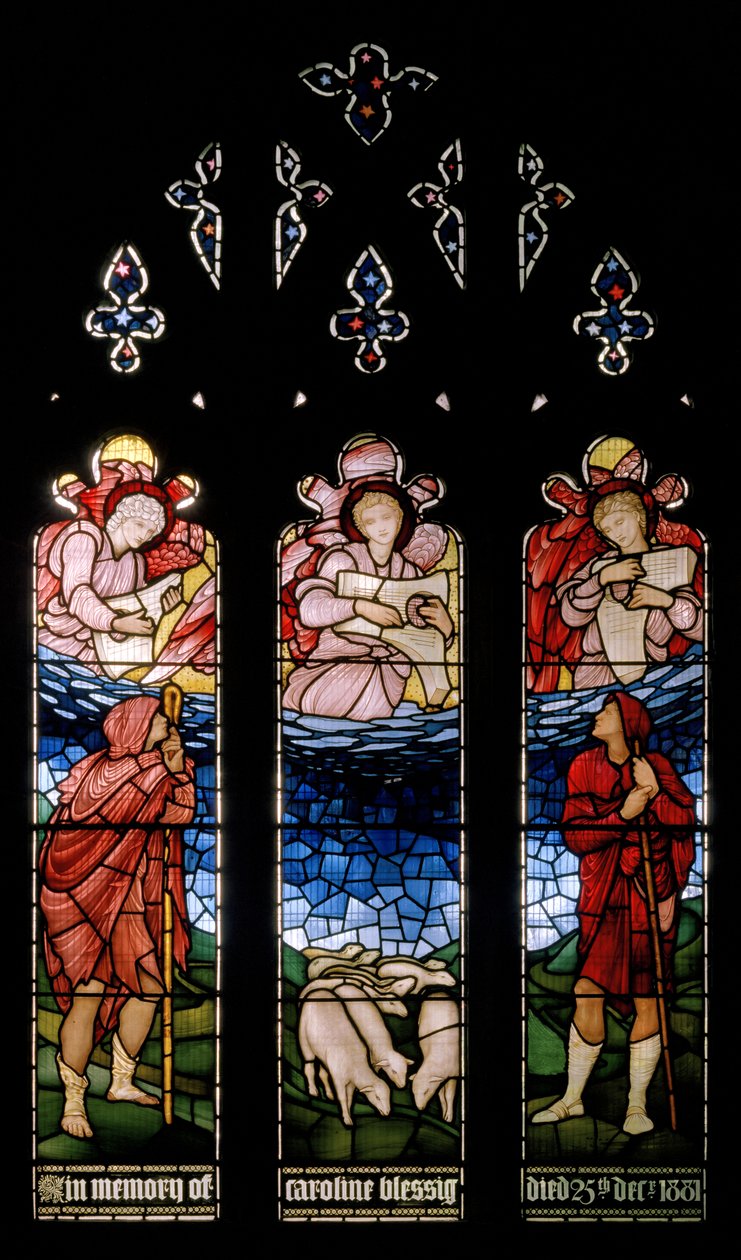 Bebådelsen till herdarna, 1883 av Edward Burne Jones