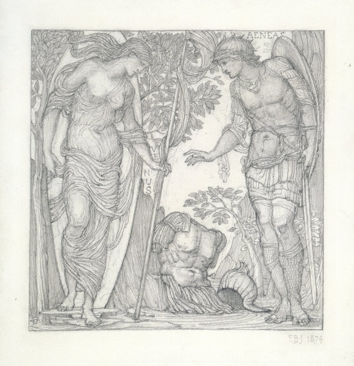 Venus förde rustning till Aeneas, 1874 av Edward Burne Jones