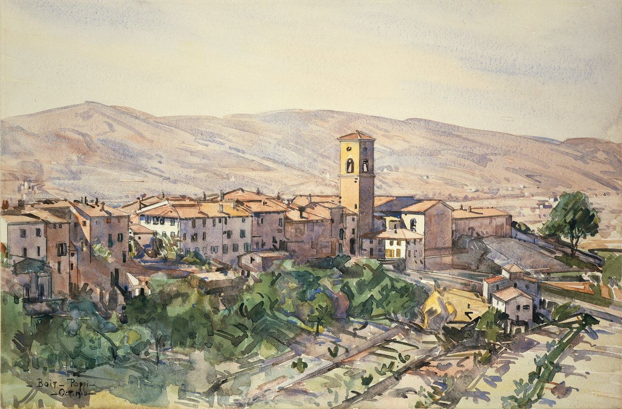 Poppi i Casentino, Toscana av Edward Darley Boit