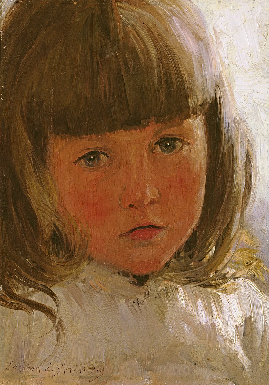 Studie av en ung flicka av Edward Emerson Simmons