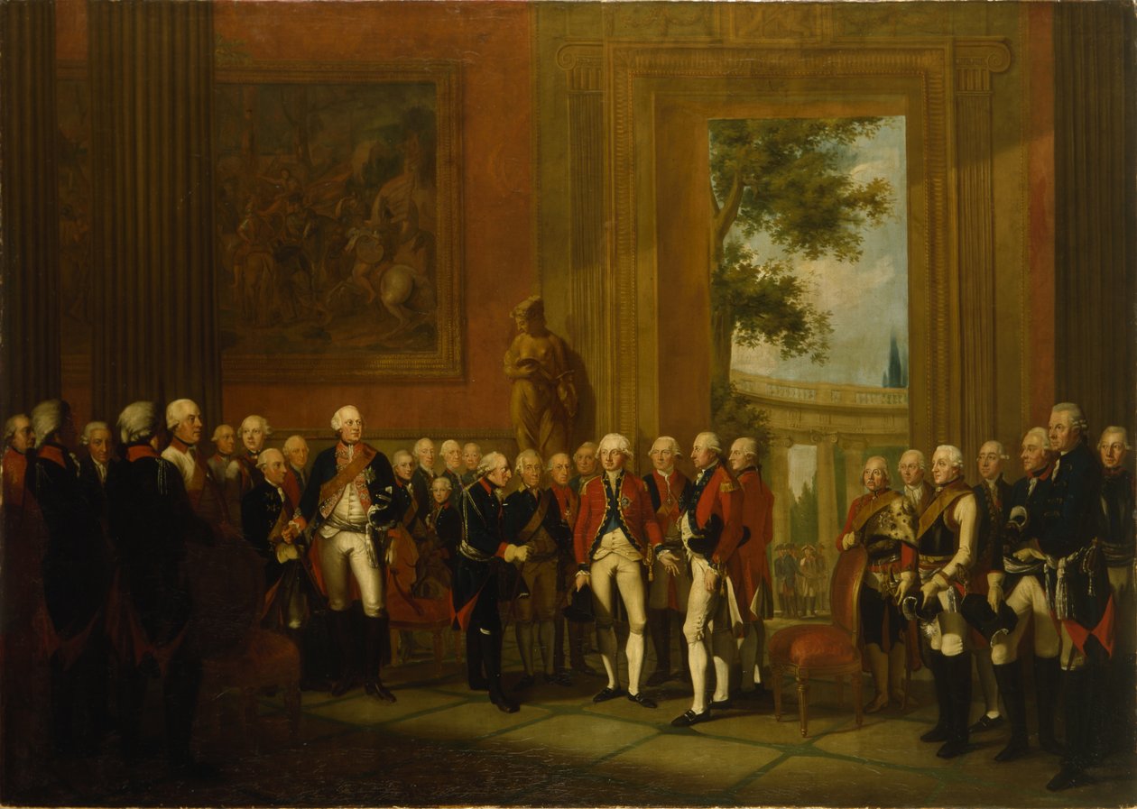 Mottagning för hertigen av York i Sanssouci, c.1785 av Edward Francis Cunningham