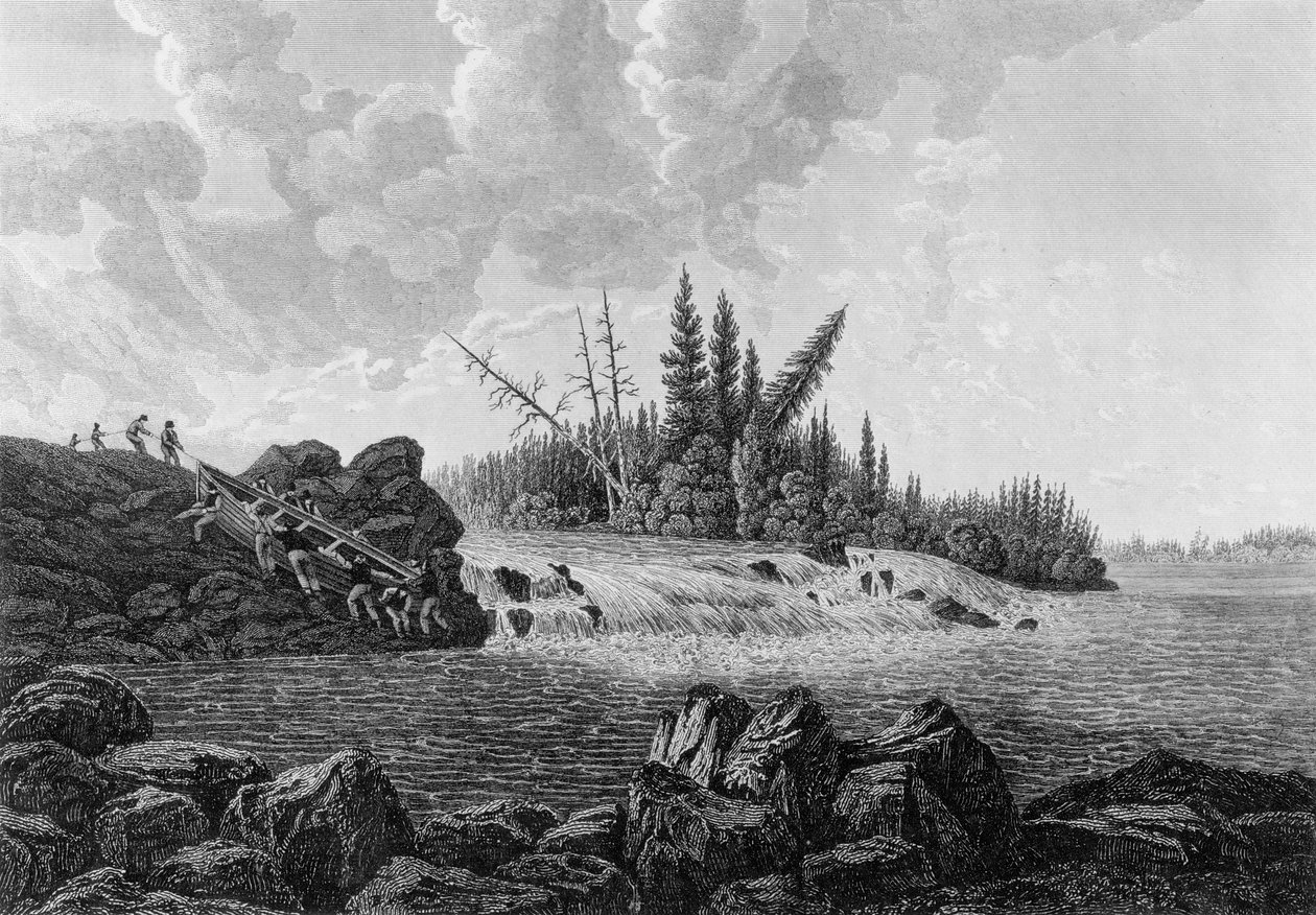 Forellfallet, 1819 av Edward Francis Finden
