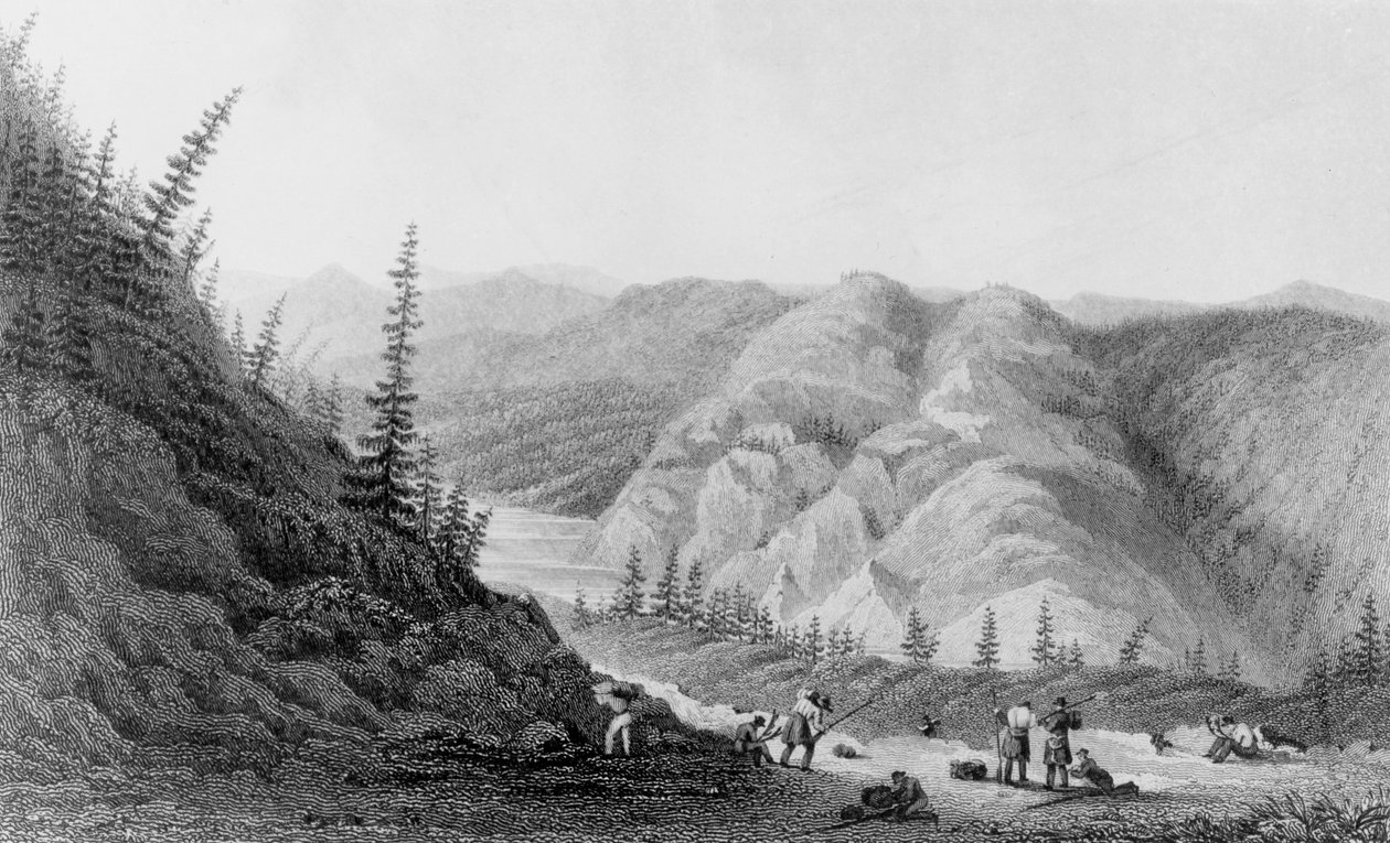 Utsikt över de karga landskapen, 1826 av Edward Francis Finden