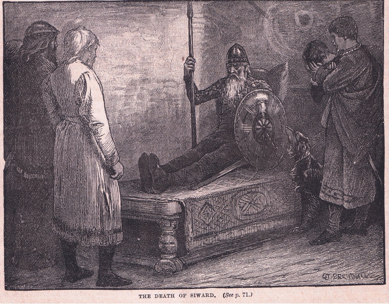 Siwards död år 1057 e.Kr. av Edward Frederick Brewtnall