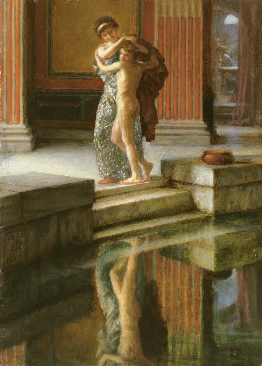 Idle Fears, oljeskiss, 1893-1913 av Edward John Poynter