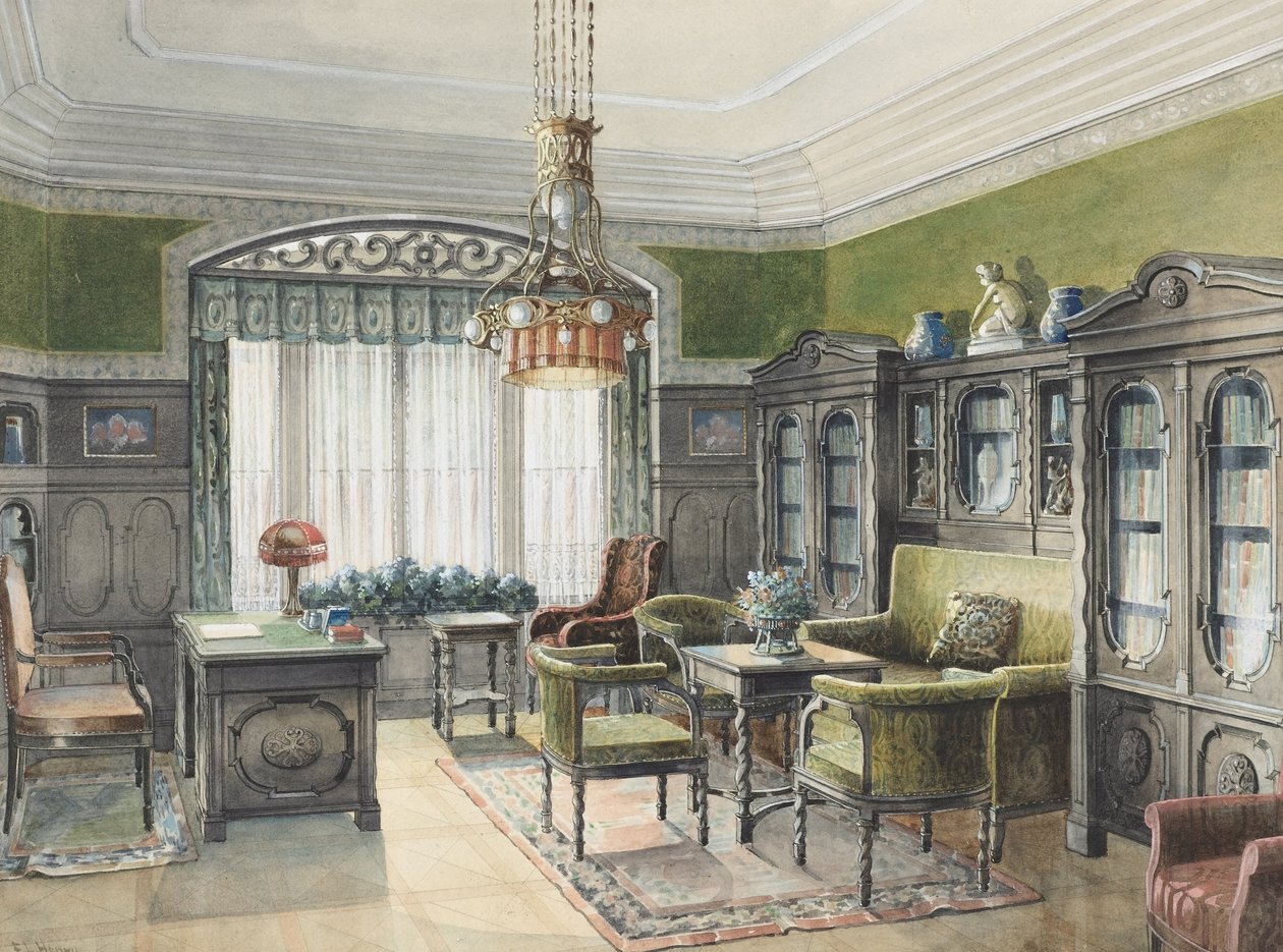 Biblioteksinredning av Edward Lamson Henry